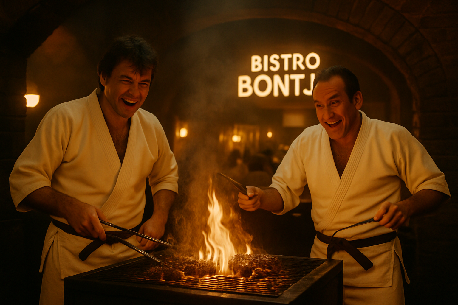 John Bontje bij de grill